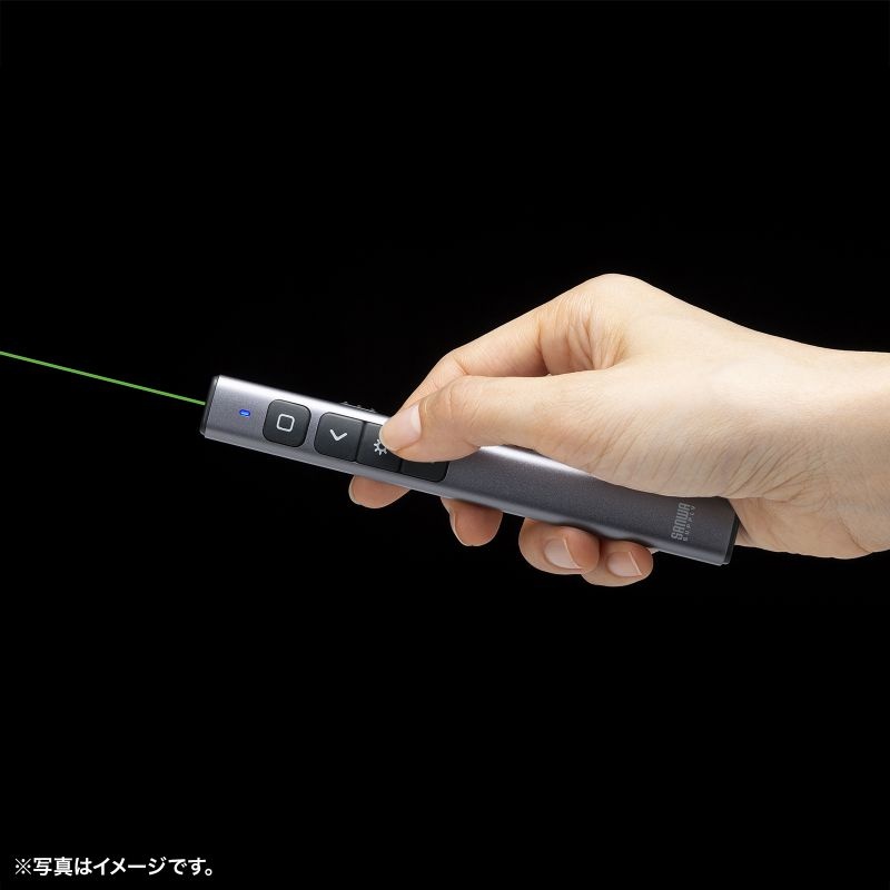 グリーンレーザーポインター(PowerPoint操作対応・充電式)【LP-RF117GM】