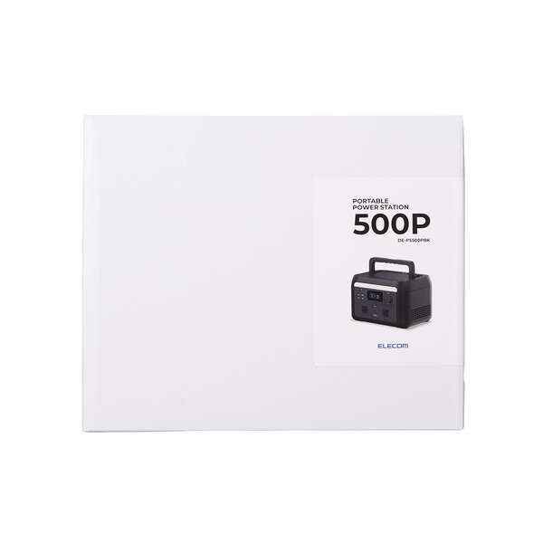 ポータブル電源 500P (容量 512Wh / AC出力 600W)【DE-PS500PBK】