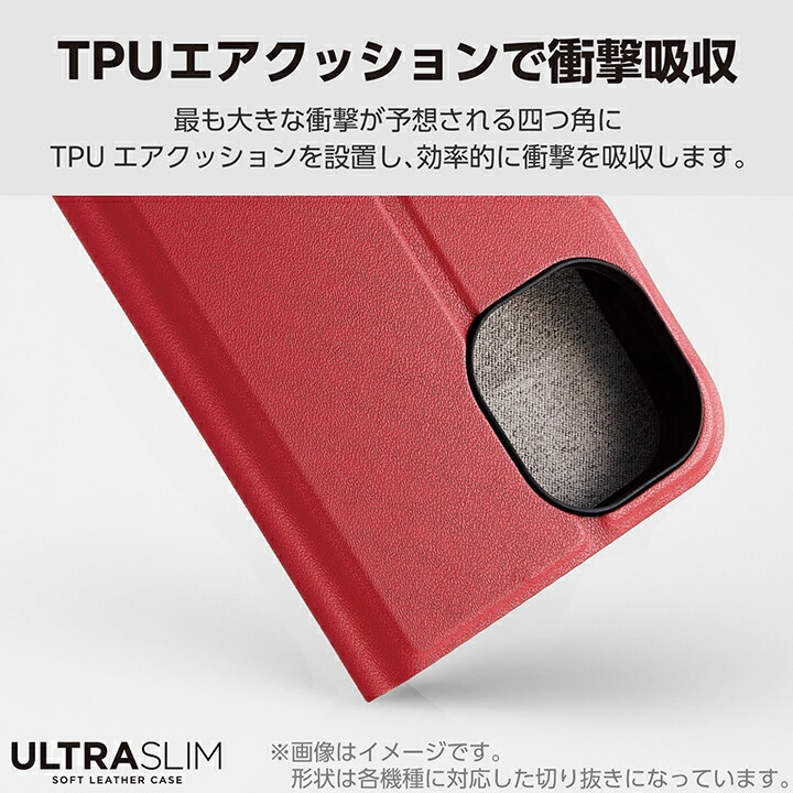 らくらくスマートフォン ソフトレザーケース 薄型 磁石付【PM-F244PLFURD】
