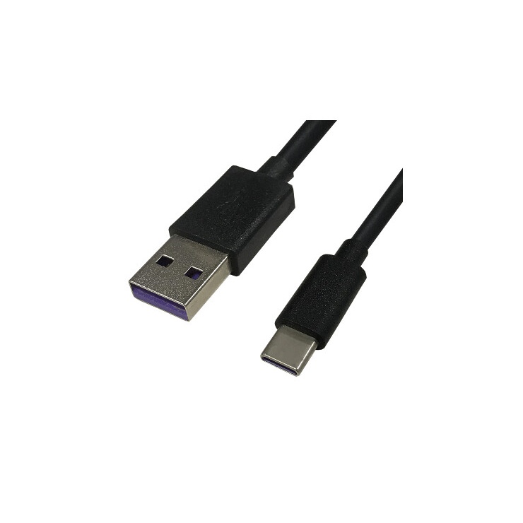 QuickCharge3.0 対応5A Type-Cケーブルブラック 2m【L-TC5-BK2】