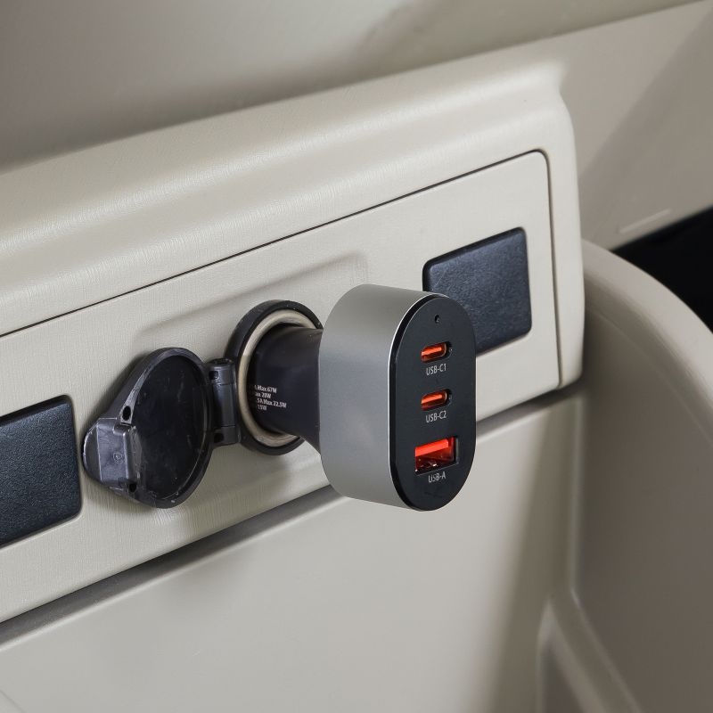 USB Power Delivery対応カーチャージャー(3ポート・67W)【CAR-CHR83CPD】