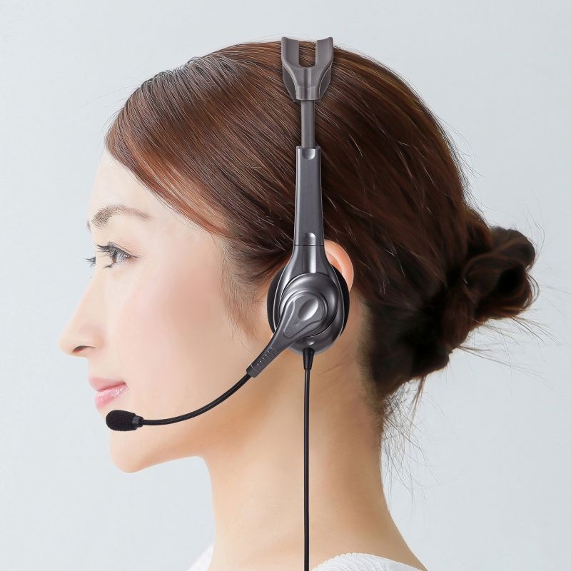 ワイヤレスガイド用ヘッドセット(親機用)【MM-WGS5T-HS2】