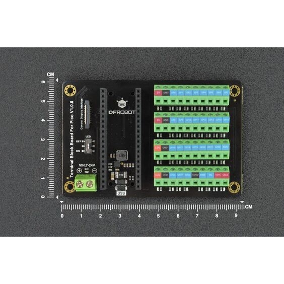 Raspberry Pi Pico/Pico 2用ターミナルブロックボード【DFROBOT-DFR0924】