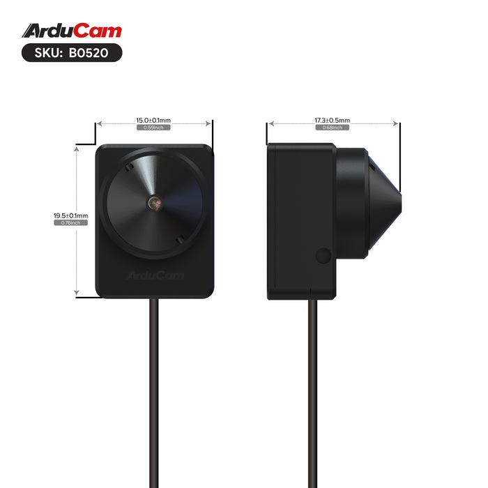 Arducam 2MP低照度USBカメラモジュール(M12レンズ付き)【UCTRONICS-B0520】