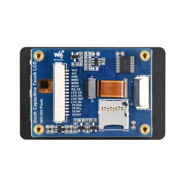 Waveshare 2.0型静電容量式タッチスクリーンディスプレイ(240×320/SPI/I2C接続)【WAVESHARE-29063】