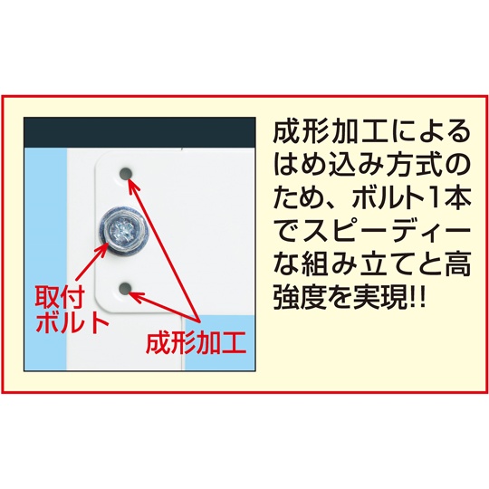 軽量作業台(KAタイプ/耐荷重180kg/メラミン天板/固定式) W1800×D600×H740mm KA-186MW【KA-186MW】