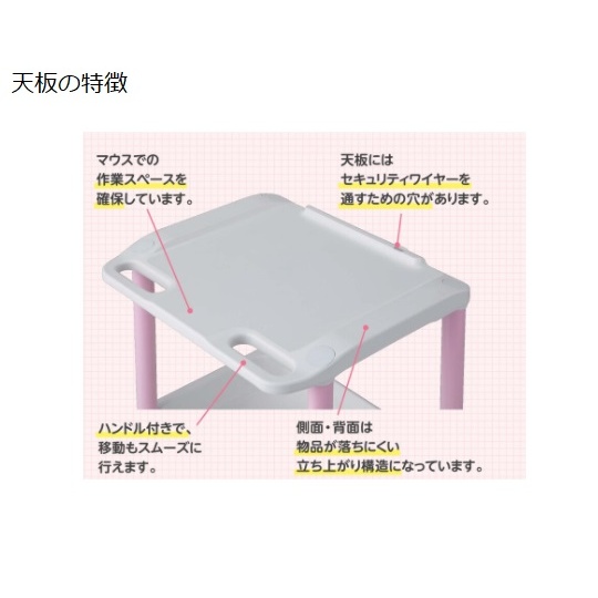 モバイルPCカート 532×445×880mm グレー MPC180LG【MPC180LG】