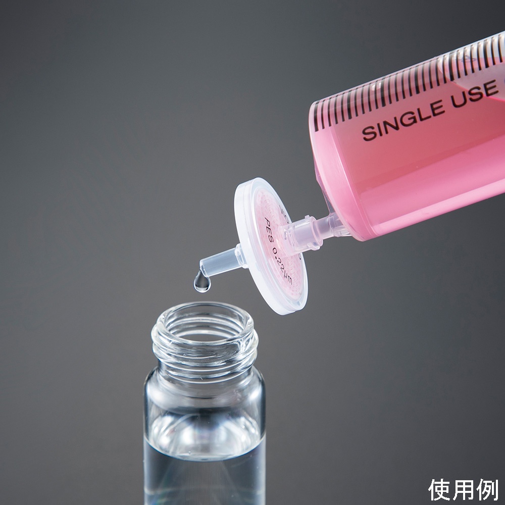 ビオラモ2層構造シリンジフィルター親水性PTFE 直径25mm 孔径0.22μm PTFEG-025S022I 100個/箱【PTFEG-025S022I】