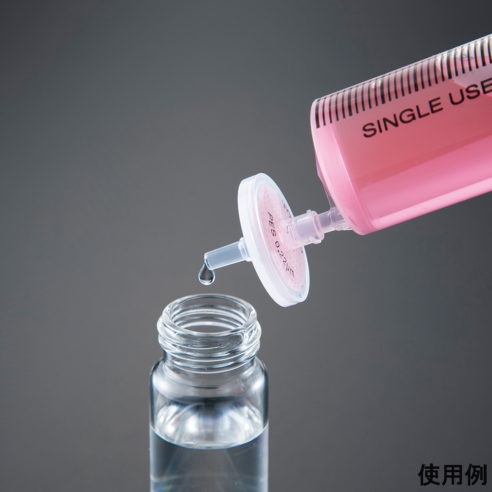 ビオラモ2層構造シリンジフィルター疎水性PTFE 直径25mm 孔径0.22μm PTFEG-025S022O 100個/箱【PTFEG-025S022O】