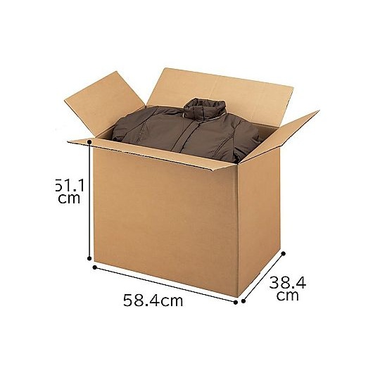 ダンボールケース 58.4×38.4×51.1(36.1・41.1)cm 入数30枚 61-318-1-40【61-318-1-40】