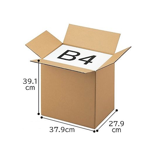 ダンボールケース 37.9×27.9×39.1(26.1・31.1)cm B4 入数30枚 61-318-1-32【61-318-1-32】