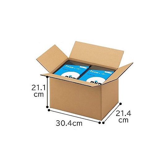 ダンボールケース 30.4×21.4×21.1(16.1)cm 入数30枚 61-318-1-26【61-318-1-26】