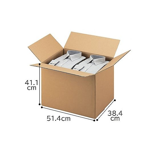 ダンボールケース 51.4×38.4×41.1(31.1・36.1)cm 入数30枚 61-318-1-39【61-318-1-39】