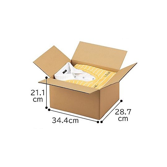 ダンボールケース 34.4×28.7×21.1(16.1)cm 入数30枚 61-318-1-29【61-318-1-29】