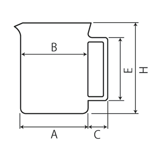PTFE手付きビーカー 5000mL NR0200-005【NR0200-005】