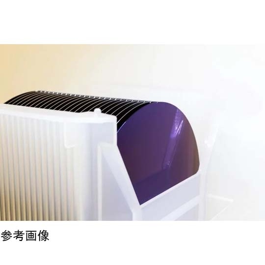 4インチW(スパッタ)膜付きウェーハ(50nm 研究用[P(100)、1-100Ω] 片面ミラーDF品 1枚入【67-6458-39】