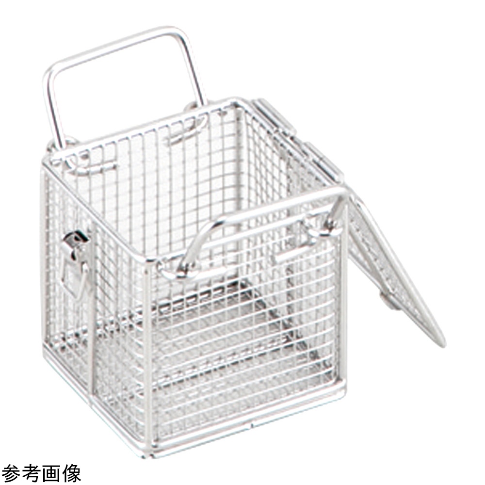 フタ付バスケット持ち手付 200×200×200【4-4979-03】