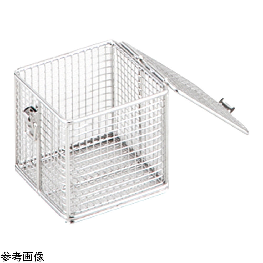 フタ付バスケット 100×100×100【4-4980-01】