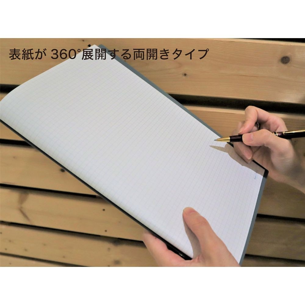 スライド式リングレスノート SlideNote A4 両開きタイプ ブルーグレー 2個入 SN3SA4-BG【SN3SA4-BG】