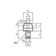 HALDER 位置決めピン 円筒形 固定用貫通穴付 外径10×台座高さ18L【22630.0225】
