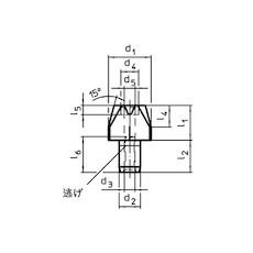 HALDER 位置決めピン 固定用貫通穴付き ダイアピン 外径16×台座高さ22L【22630.0249】
