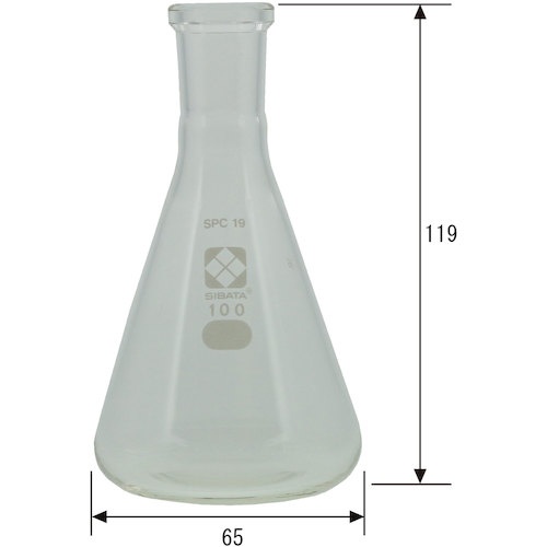 SIBATA SPC三角フラスコ SPC-19 100mL【030150-19100】