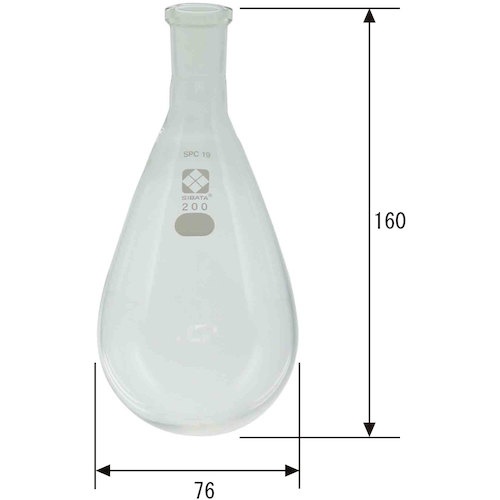 SIBATA SPCなす形フラスコ SPC-19 200mL【030120-19200】