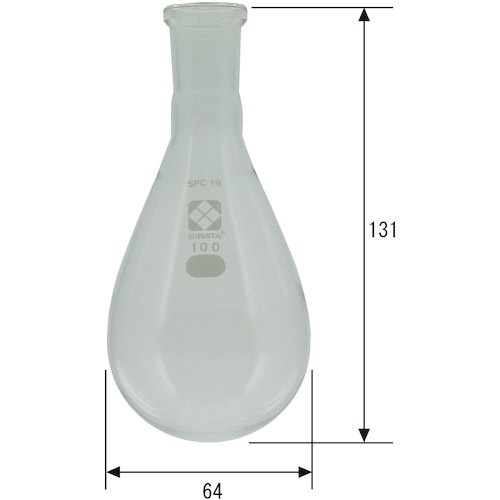 SIBATA SPCなす形フラスコ SPC-19 100mL【030120-19100】