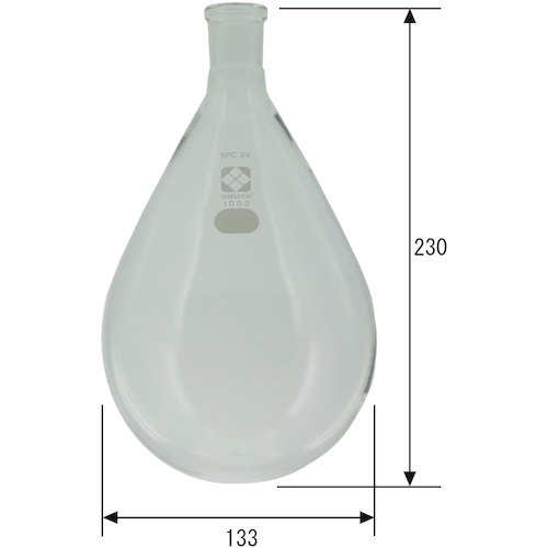 SIBATA SPCなす形フラスコ SPC-24 1000mL【030120-241】