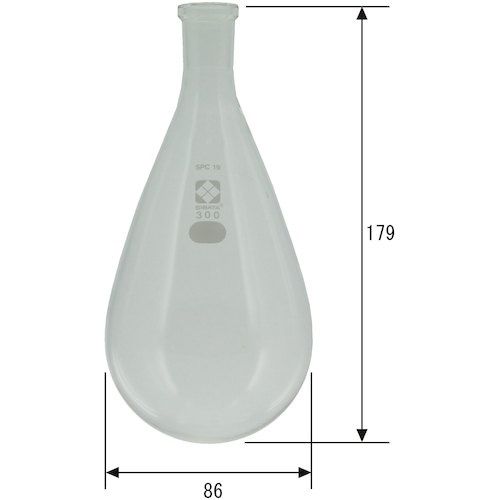 SIBATA SPCなす形フラスコ SPC-19 300mL【030120-19300】