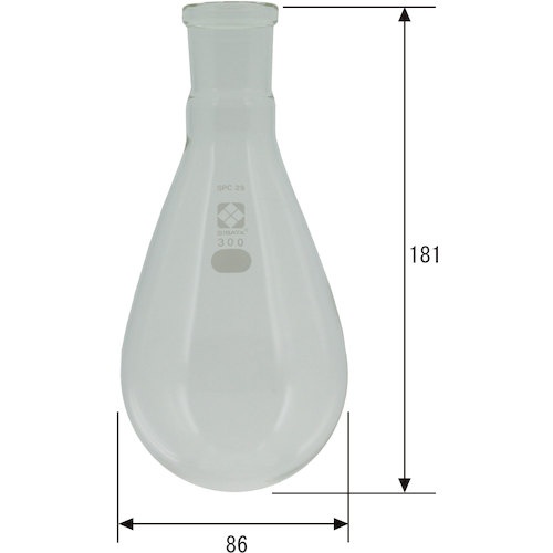 SIBATA SPCなす形フラスコ SPC-29 300mL【030120-29300】