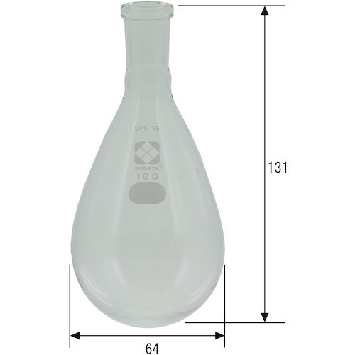 SIBATA SPCなす形フラスコ SPC-15 100mL【030120-15100】