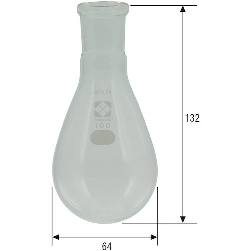 SIBATA SPCなす形フラスコ SPC-24 100mL【030120-24100】