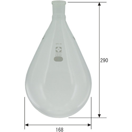 SIBATA SPCなす形フラスコ SPC-29 2000mL【030120-292】