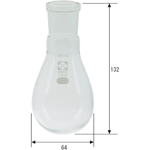 SIBATA SPCなす形フラスコ SPC-29 100mL【030120-29100】