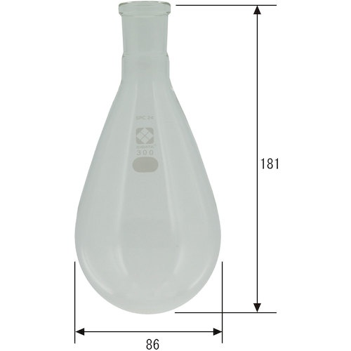 SIBATA SPCなす形フラスコ SPC-24 300mL【030120-24300】