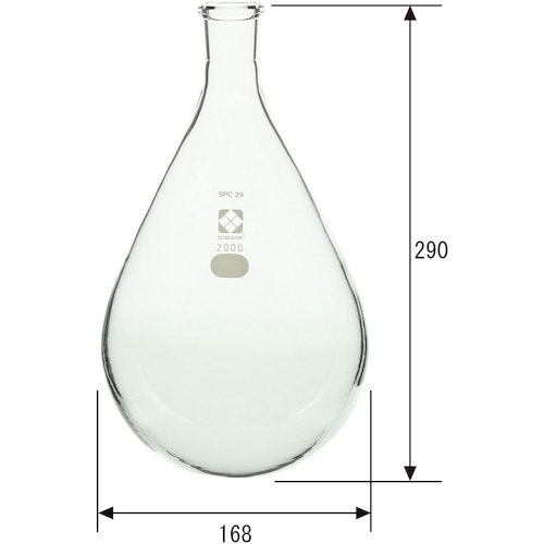 SIBATA SPCなす形フラスコ SPC-29 エバポレーター用 2000mL【030120-0292】