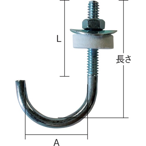 パイプボルトセツト 1/4X50X80 50本入り【10176025】