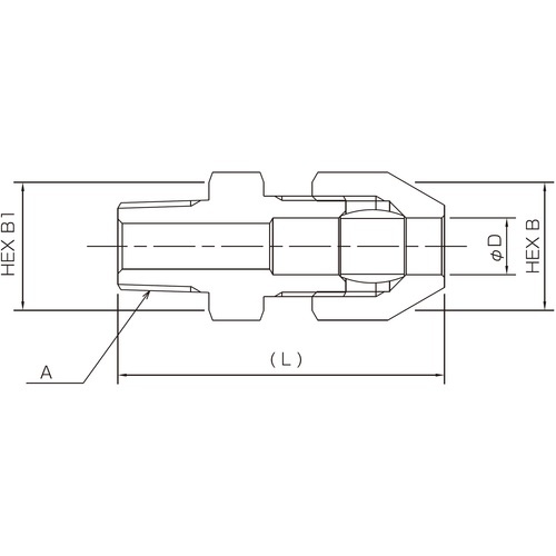 黄銅製リングジョイント ハーフユニオンRH-8MM×R1/2【RH-8D-R】