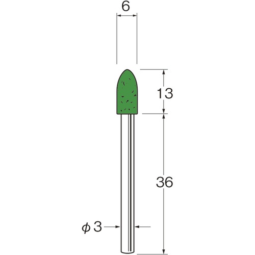 リューター 軸付フェルトバフ円筒型幅(mm)13 (5個入)【F3706】