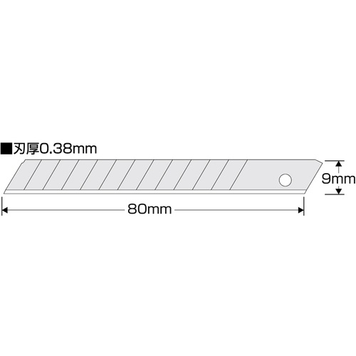 KDS カッターナイフ用替刃 剛白刃小 50枚入【SB-50H】