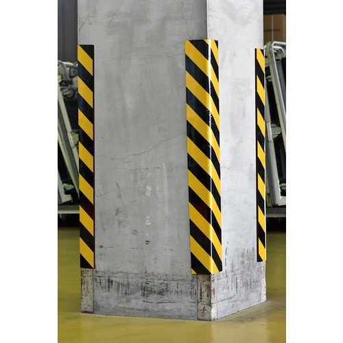 緑十字 トラ柄クッション 黄/黒 TRC-210H 200×1000mm 厚み:10mm 反射タイプ【247100】