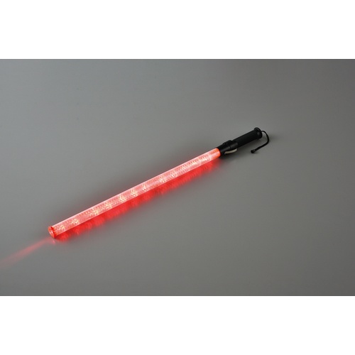 緑十字 LED合図灯(ロングタイプ) 赤 LED×12個 YDT-700 全長:800mm(発光部:30mmΦ×618mm)【325010】