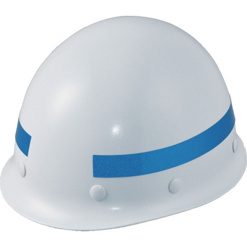 緑十字 ヘルメット用弓型ラインテープ 青(明るめ) HLY-LBL 20mm幅×260mm 10本組 反射タイプ【235147】