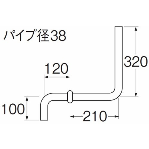 SANEI ロータンク洗浄管38mm【H81-B】