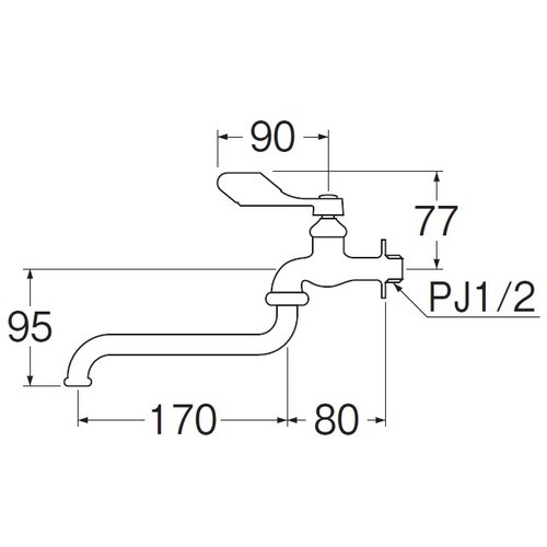 SANEI 節水レバー自在水栓【A130-13】