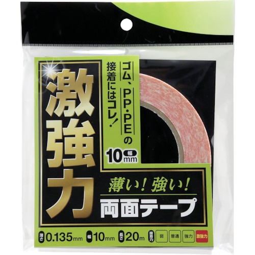 WAKI 激強力両面テープ ゴムPP用 10MM×20M【WDC001】