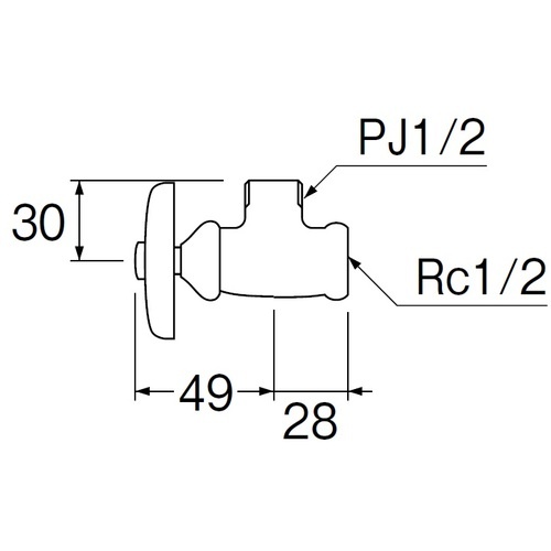 SANEI 止水栓本体【V22A-X3-13】