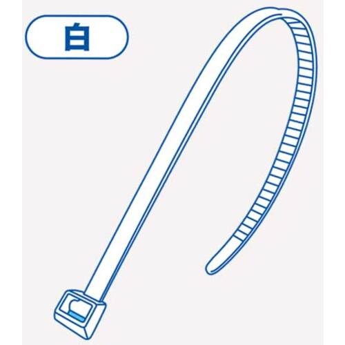 JTX 381247)結束バンド白 100本入 3.5X150【B328J】