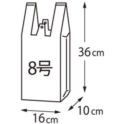 JTX 708121)レジ袋 8号 100枚【B908J】